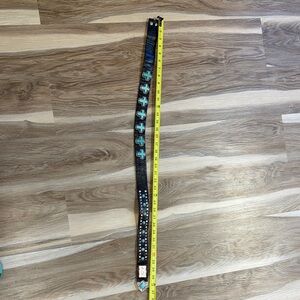 Montana West Black and Turquoise Women's Belt